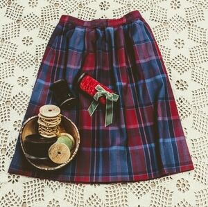 Pendleton Wool Checkered Midi Skirt
